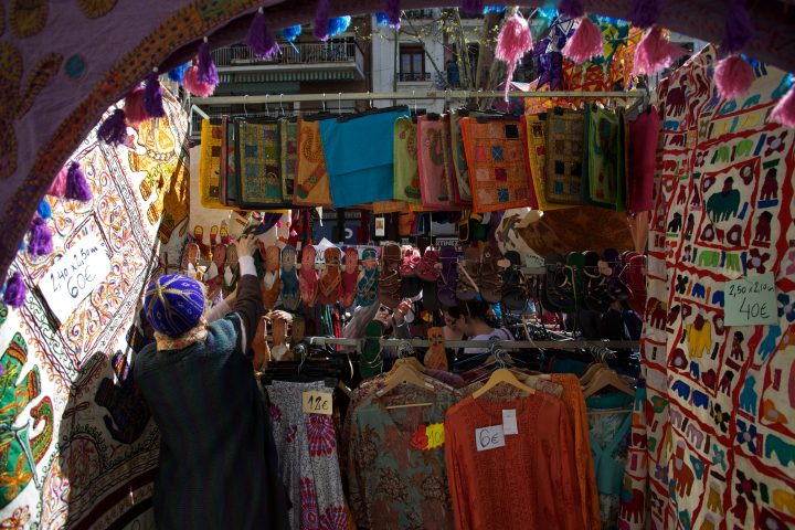 Vendor at El Rastro Flea Market