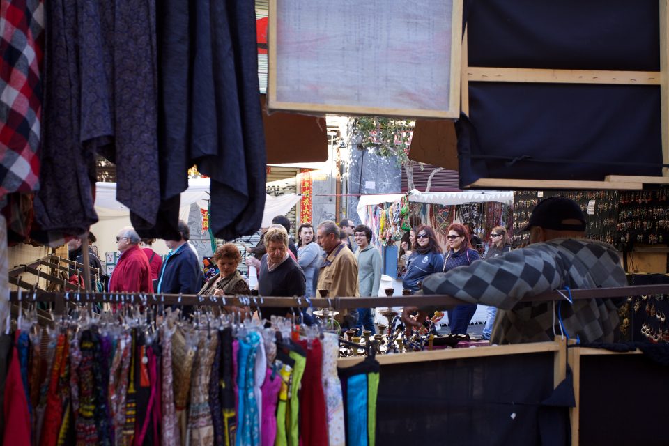 Vendor at El Rastro Flea Market