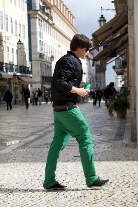 Green Pants and Drink
