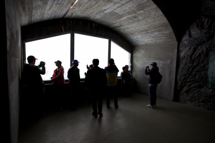 Inside a mountain en route to Jungfraujoch