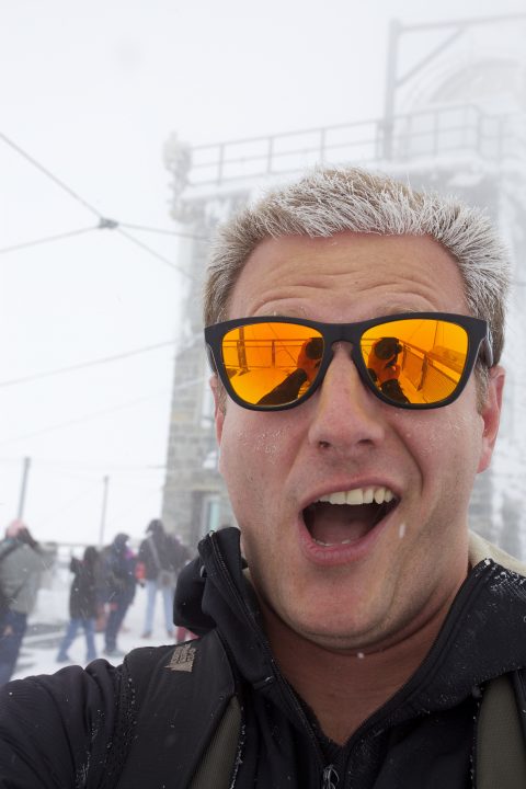 Me with Frozen hair atop Jungfraujoch