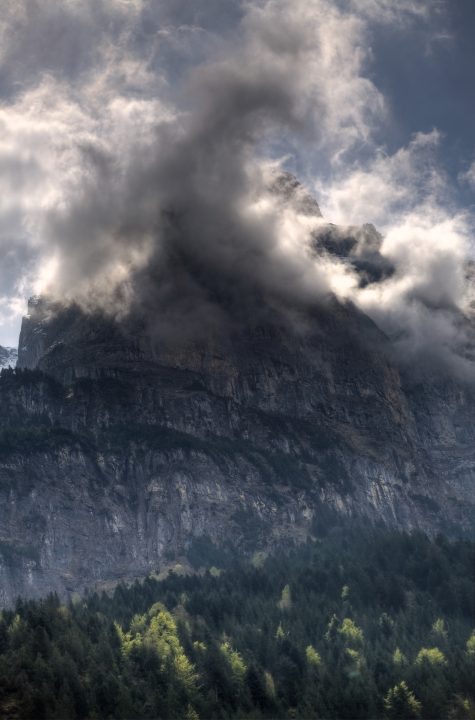 Cloud Hovers Over Mountain