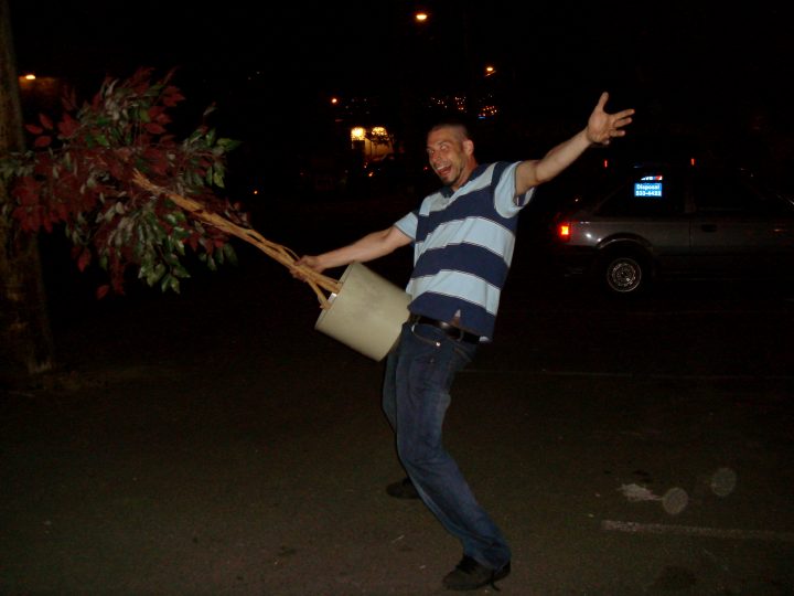 goofing around