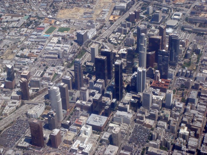 Aerial View Los Angeles Downtown