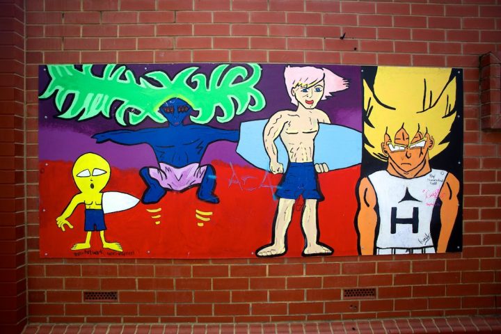 children’s art / painting on a wall