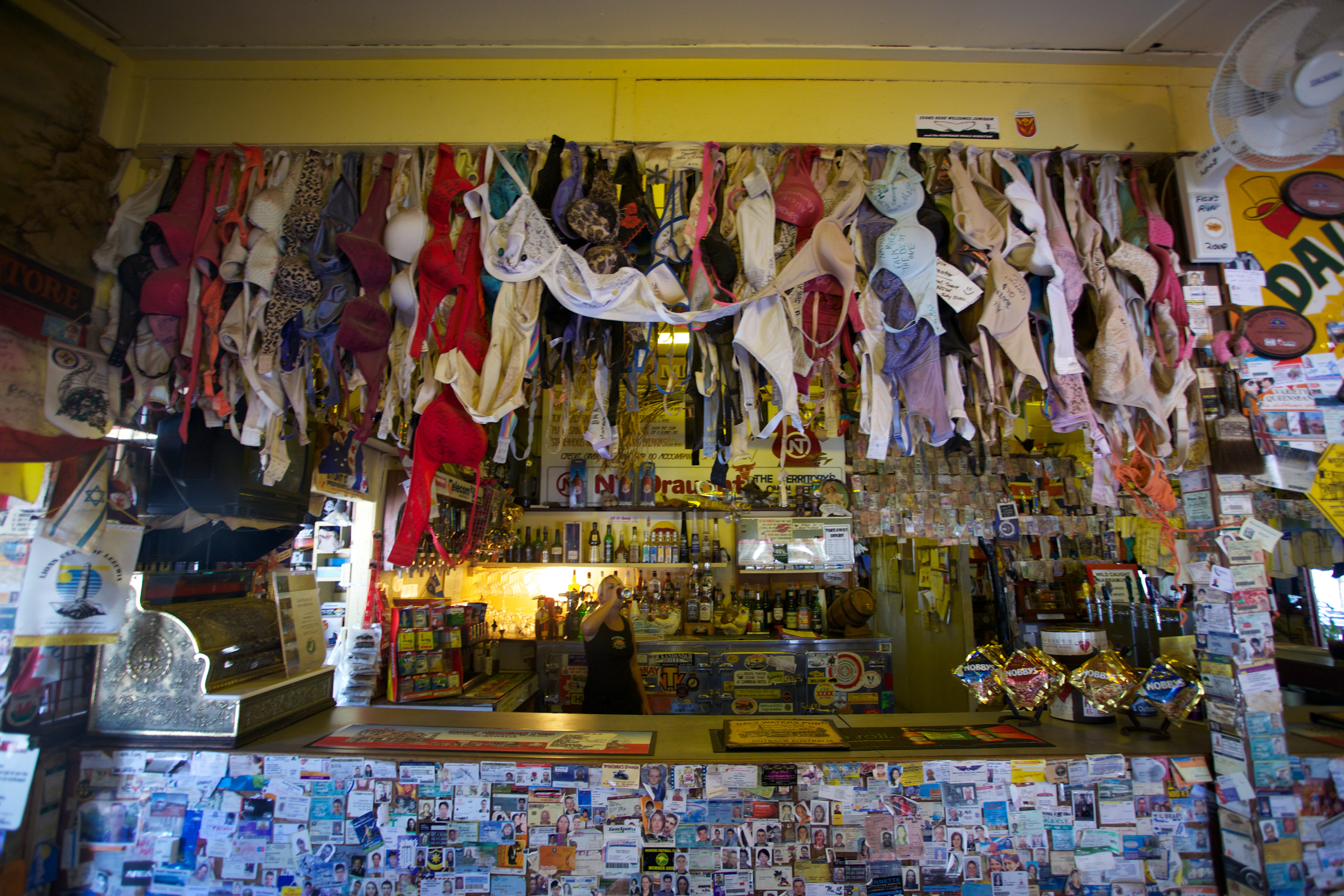 Bras Hanging From The Bar Daly Waters Pub Australia 