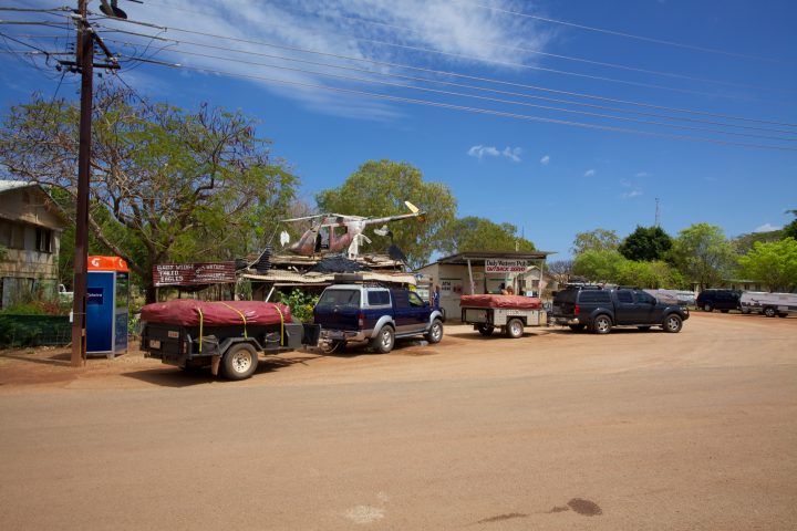 Vehicles Parked Outside Daly Waters Pub Australia