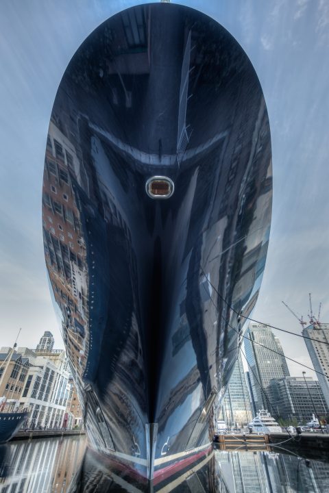 The Bow Of Paul Allen’s Yacht Octopus at London 2012 Olympics