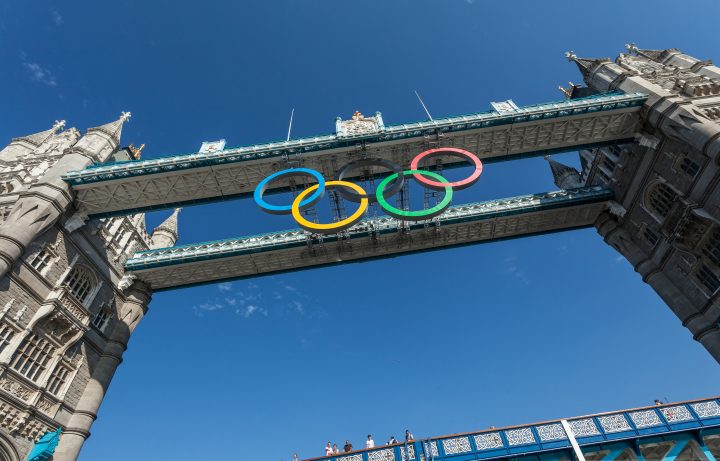 London 2012 Olympic Rings Tower Bridge