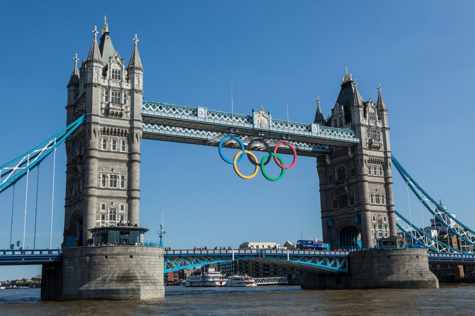 London 2012 Olympic Rings Tower Bridge