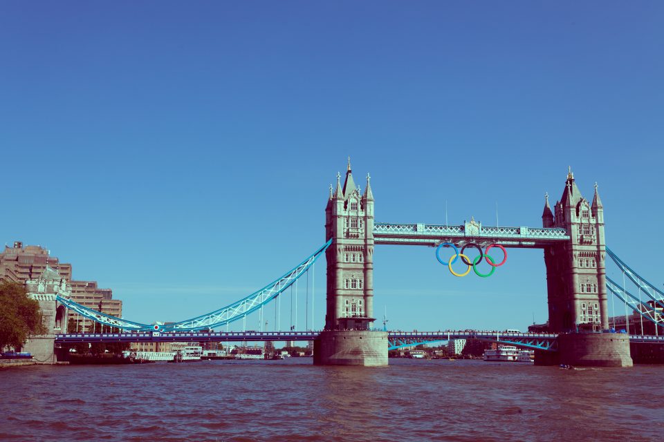 London 2012 Olympic Rings Tower Bridge