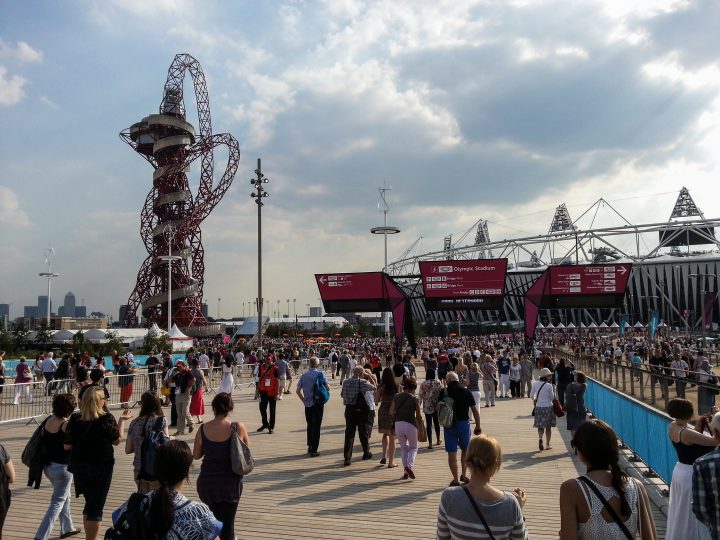 London 2012 Olympic Stadium and Orbit. (cell phone photo)