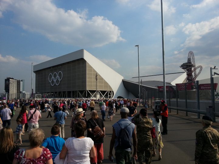 London 2012 Aquatics Centre. (cell phone photo)