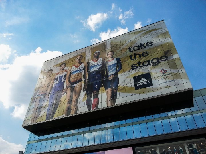 Big Addidas ad. (cell phone photo)