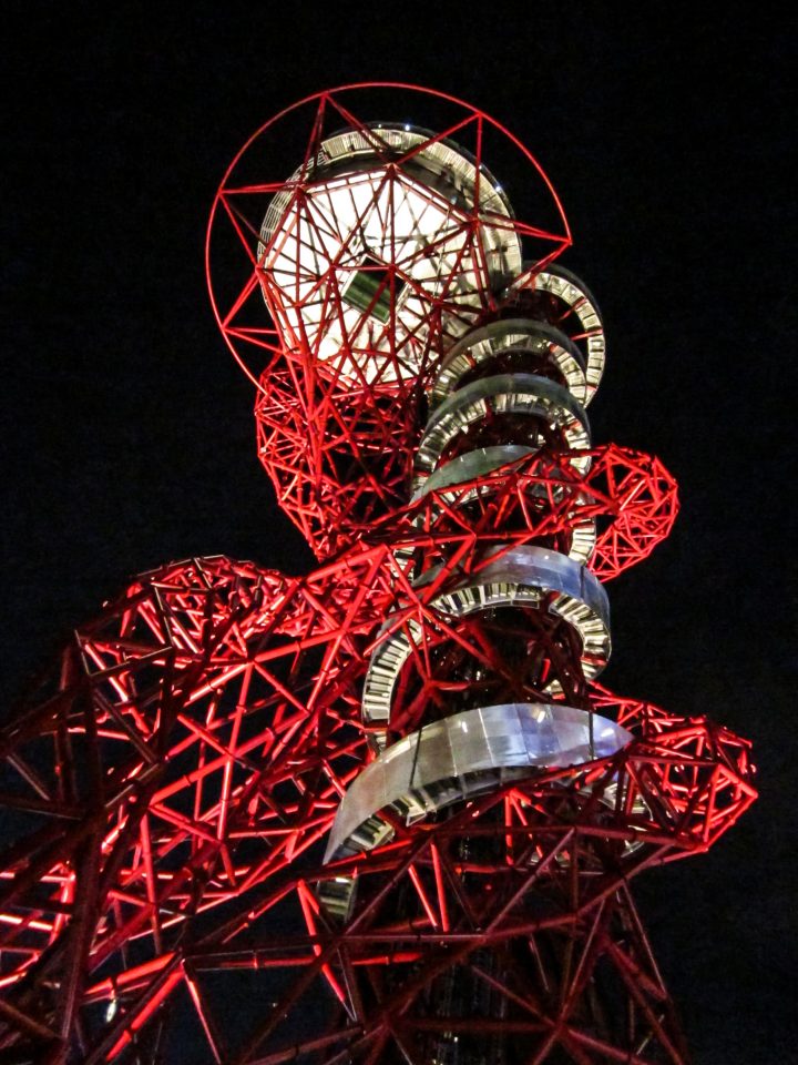 The Orbit at Night. (cell phone photo London 2012 Olympics 0049