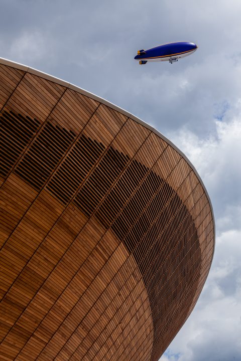 Blimp and Velodrome London 2012 Olympics 0134