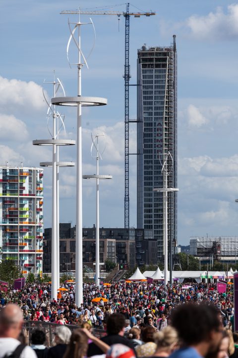 Wind Turbines at Olympic Park London 2012 Olympics 0165