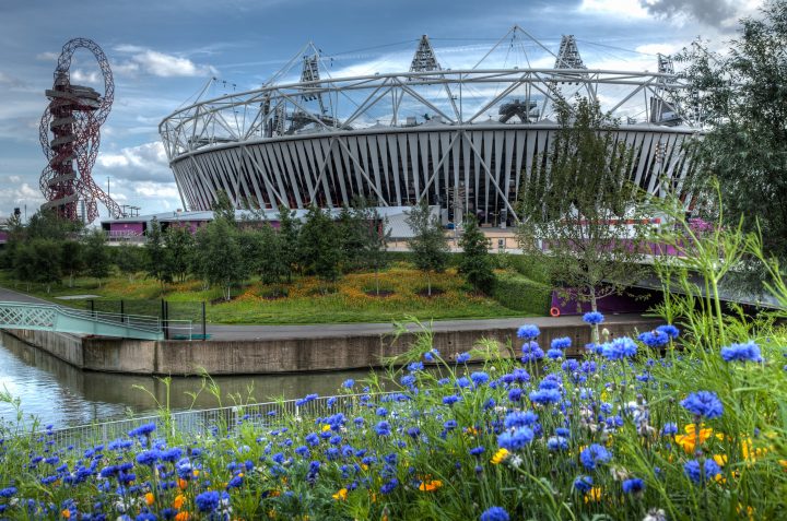Olympic Stadium with Flowers London 2012 Olympics 0167