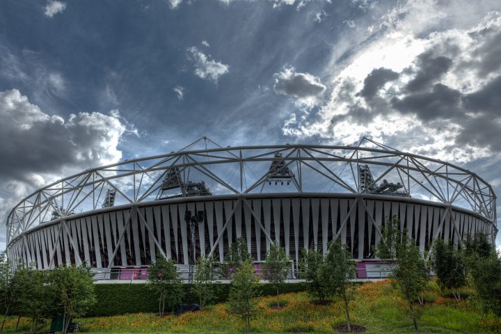 Olympic Stadium and Trees London 2012 Olympics 0170