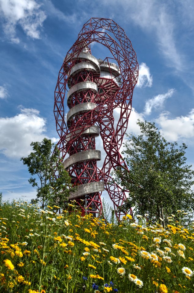 Orbit With Flowers London 2012 Olympics 0171