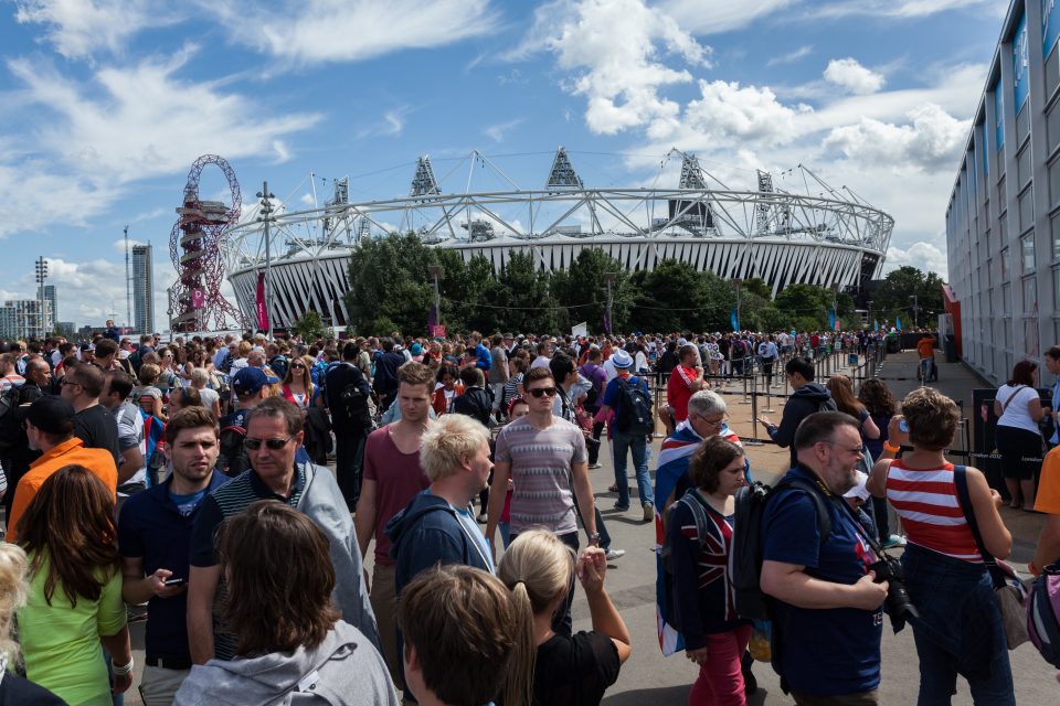 Crowds at the Olympic Park London 2012 Olympics 0259