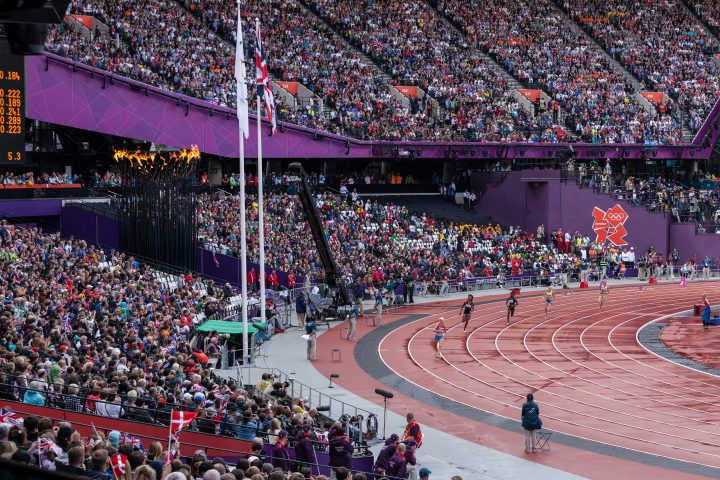 Wet Track at Athletics London 2012 Olympics 0240