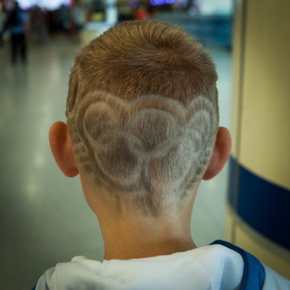Boy with Olympic Rings Haircut London 2012 Olympics 0210