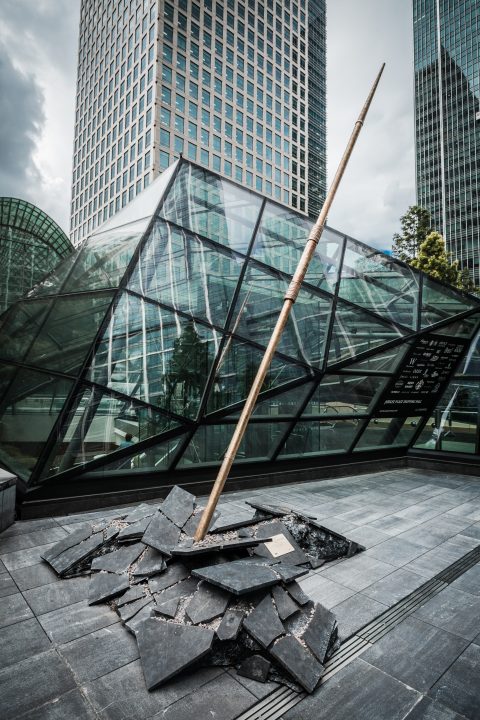 Javeline Sculpture Canary Wharf London 2012 Olympics 0196