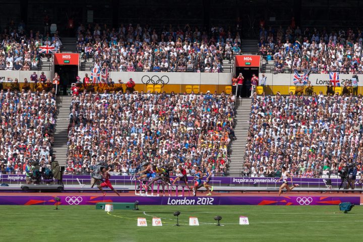 Hurdlers and Fans London 2012 Olympics 0220