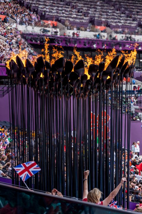 Olympic Flame and British Fans London 2012 Olympics 0249