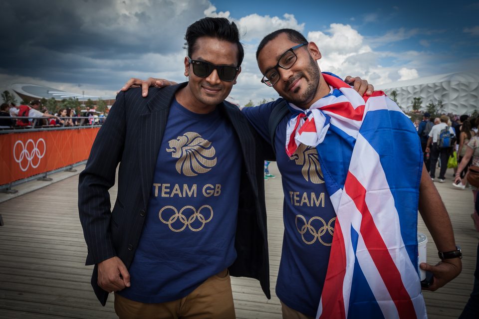 Classy Guys Wearing Team GB Tshirts London 2012 Olympics 0300