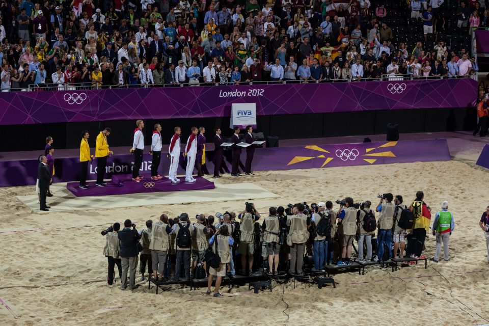 Men's Beach Volleyball Medal Ceremony London 2012 Olympics 0339