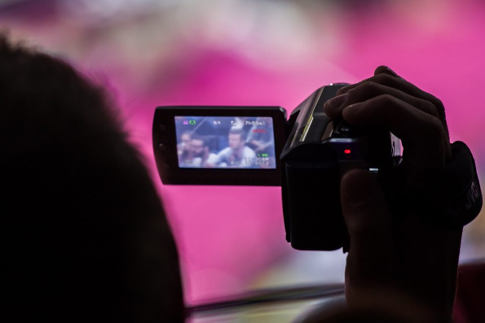 Fan Taking Video of Jeremy Piven and David Bekham London 2012 Olympics 0440