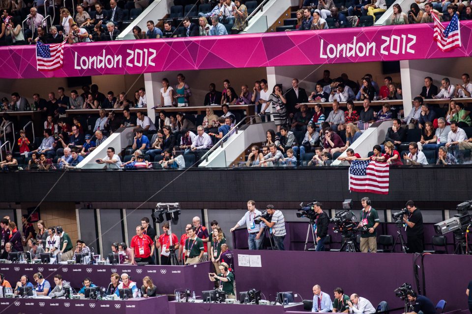 David Bekham and Jeremy Piven London 2012 Olympics 0434