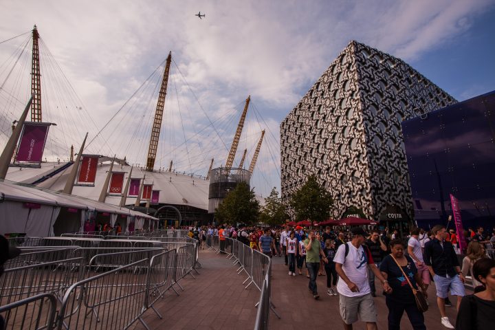 Outside North Greenwich Arena Venue London 2012 Olympics 0416