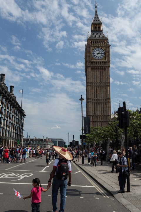 Mexico Fans and Big Ben London 2012 Olympics 0414