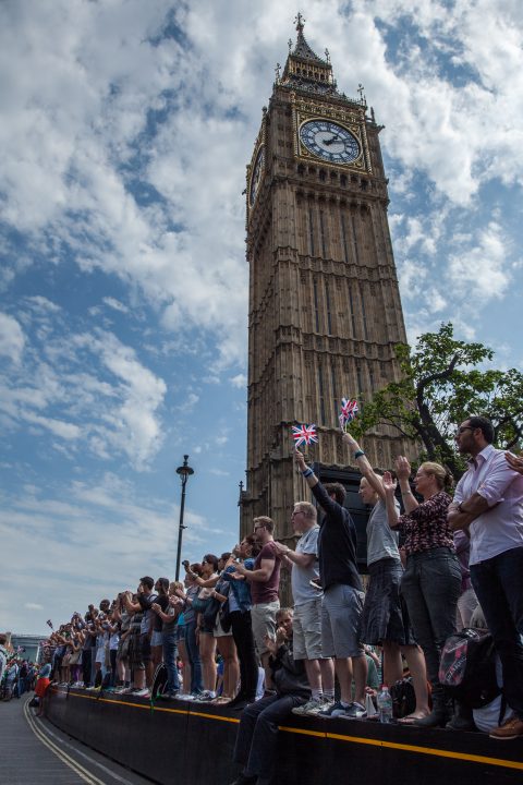Marathon Fans and Big Ben London 2012 Olympics 0412