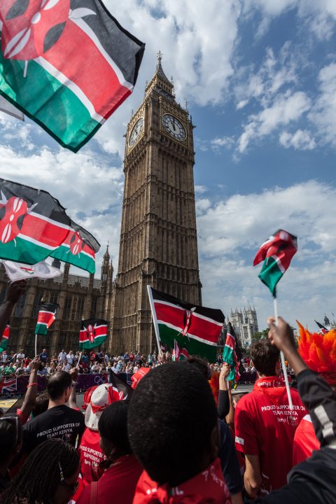 Kenyan Marathon Flags and Big Ben London 2012 Olympics 0383