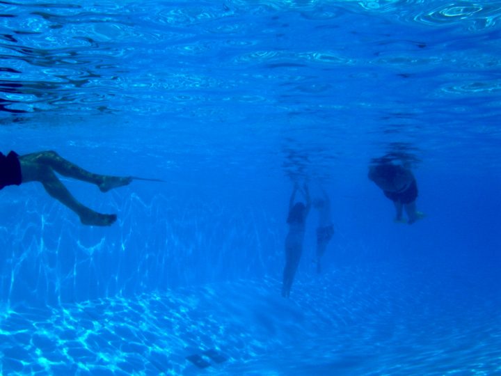 people swimming underwater