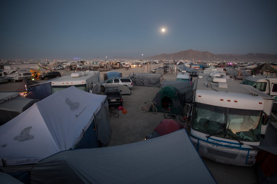 Camp Nomadia at Dusk Burning Man 2012 153