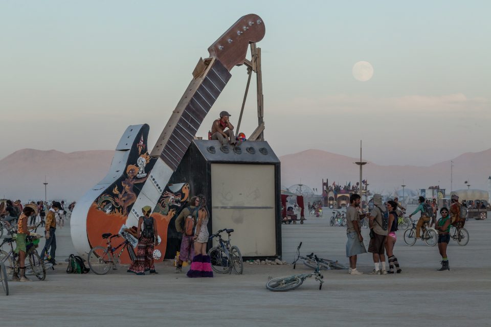 Huge Guitar and Amp Burning Man 2012 149