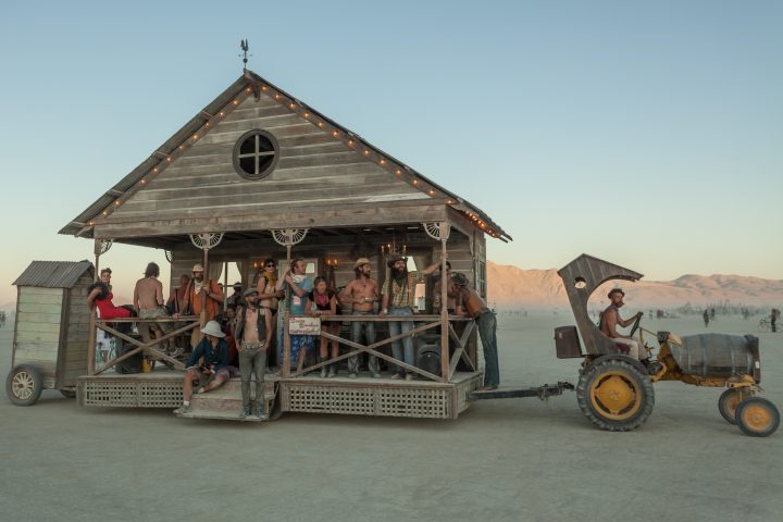 Front Porch and Bessie Art Car Burning Man 2012 103