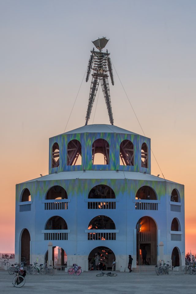 The Man at Sunrise Burning Man 2012 051