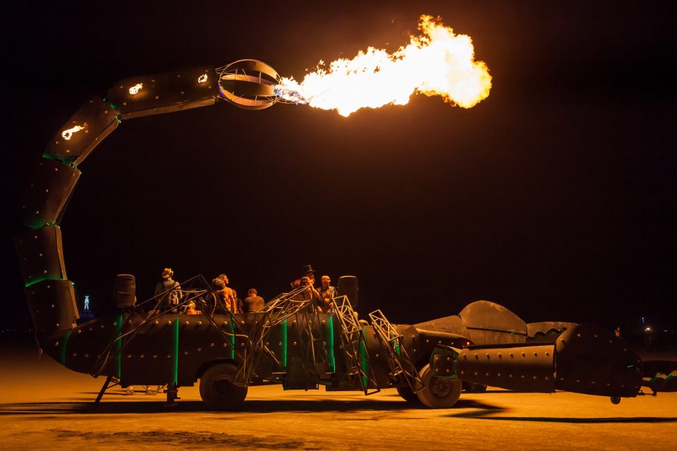 Flaming Scorpion Art Car Burning Man 2012 023