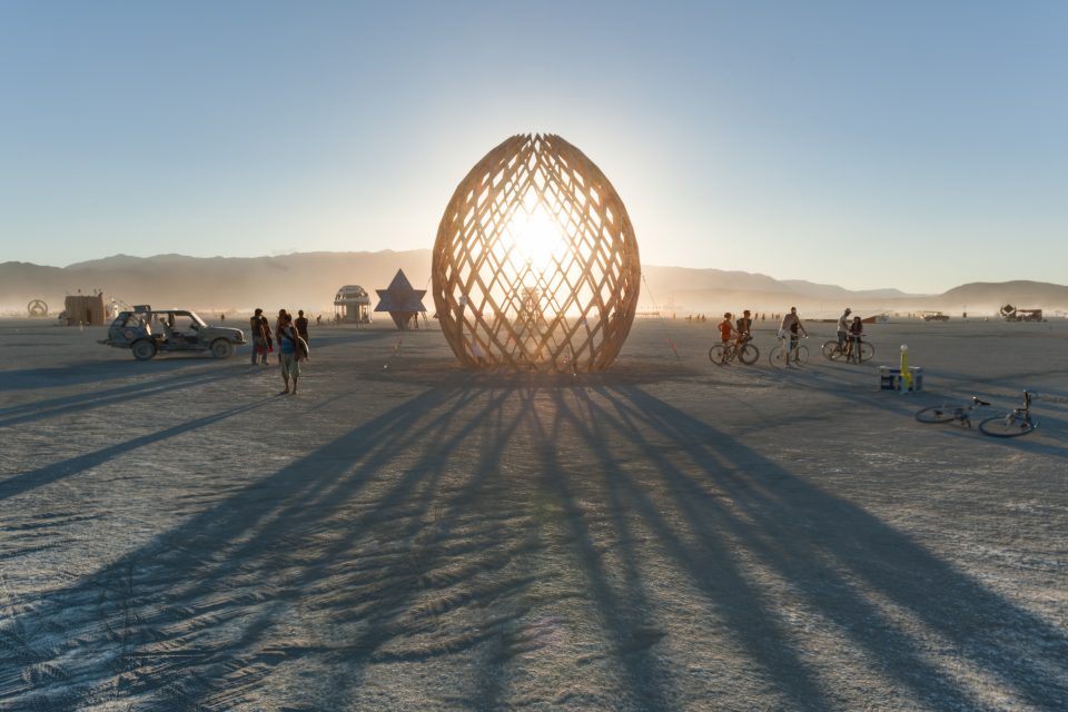LED Egg and Sunset Burning Man 2012 003