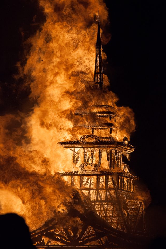 The Temple Burn Burning Man 2012 234