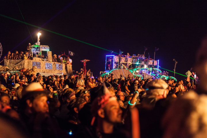Crowds Watch The Man Burn Burning Man 2012 214