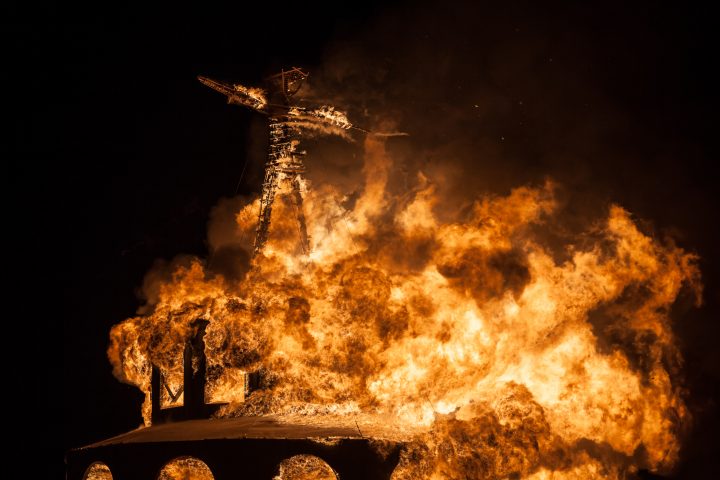 The Man Burns Burning Man 2012 213