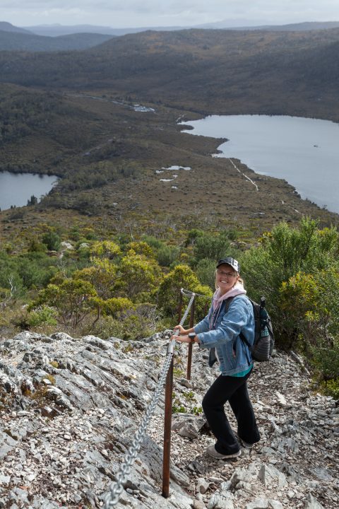 Down Climbing Cradle Mountain Tasmania