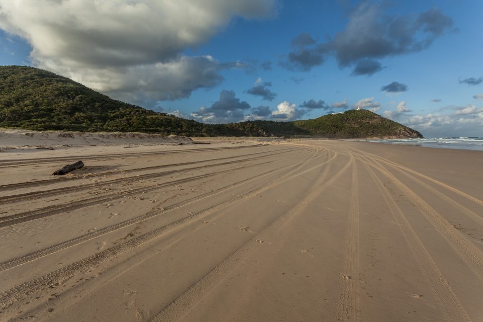 Beach With Tire Tracks Smoky Cape Australia